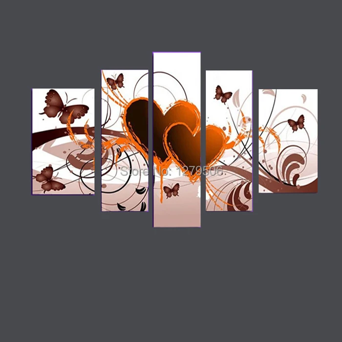 100% картина маслом ручная роспись панель картин любовь сердце на холсте для