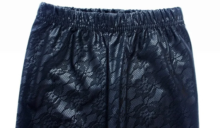 Детские облегающие кружевные леггинсы из искусственной кожи на Возраст 3 12