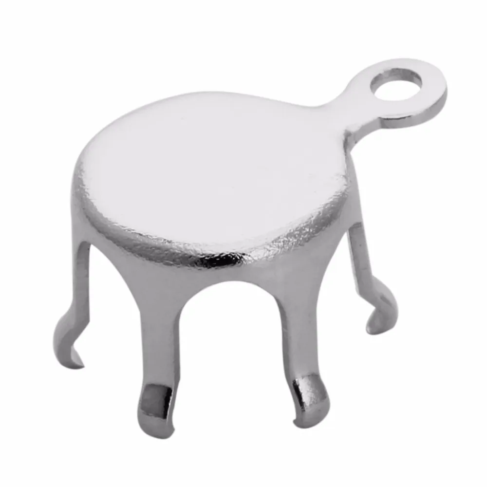 100 шт./лот медные золотистые/Серебристые пустые Когти для установки основы