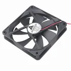2 шт. Gdstime 140 мм x 25 мм 14 см DC 12 вольт Dual Ball чехол для компьютера бесщеточный кулер охлаждающий вентилятор 12 в 140x140x25 мм 2Pin 14025B