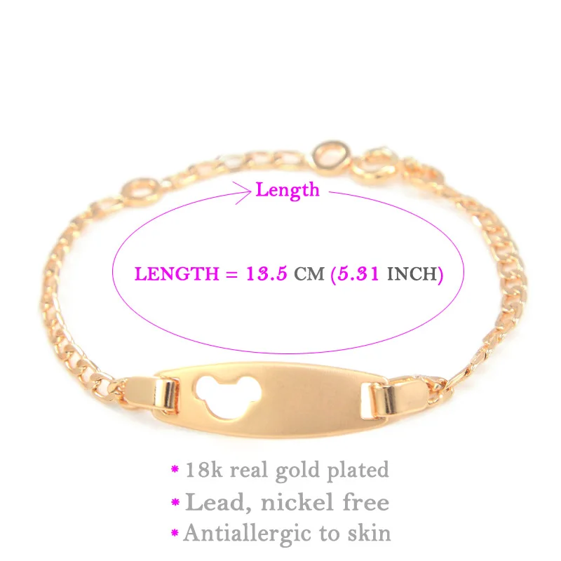 Детский браслет с мышками 16 5 см Bebe Pulseira ювелирное изделие для детей B0342|jewelry
