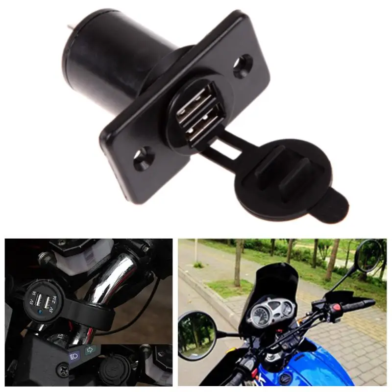 

Dual USB Charger Socket Waterproof Outlet 3.1 amp Panel Mount Motorcycle Car Charger Car Cigarette Lighter Socket Splitter