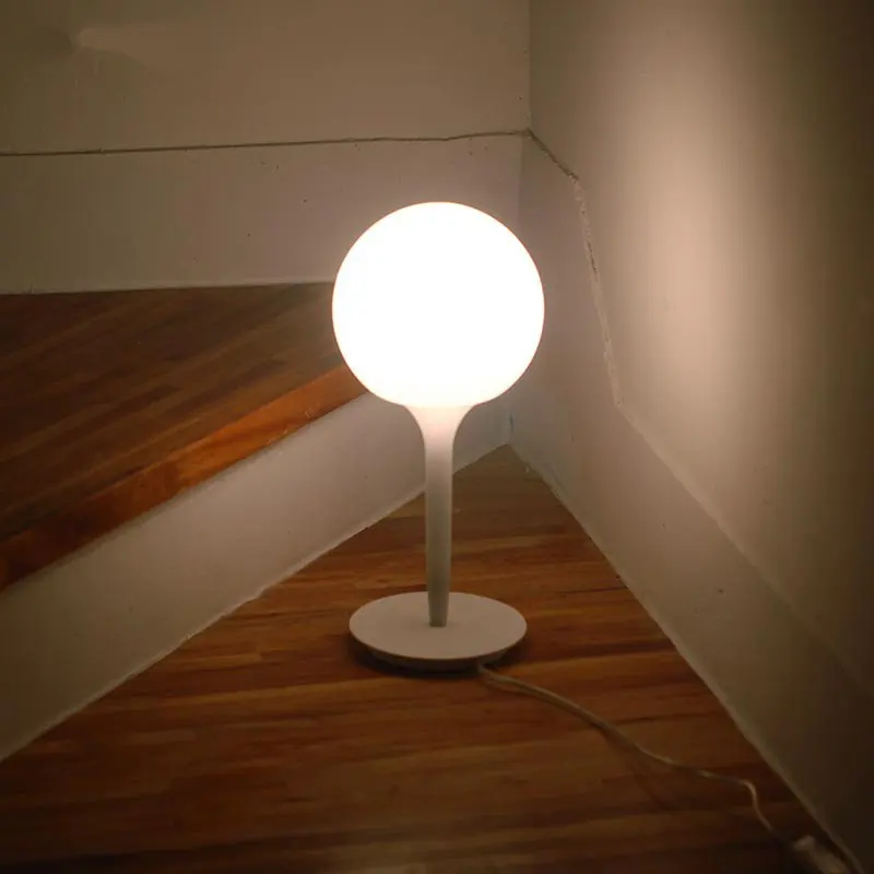 Nordic White glass ball table lamp modern and fashion bedroom Table lamps Work study simple golf Living room Bedside Lamps | Лампы и