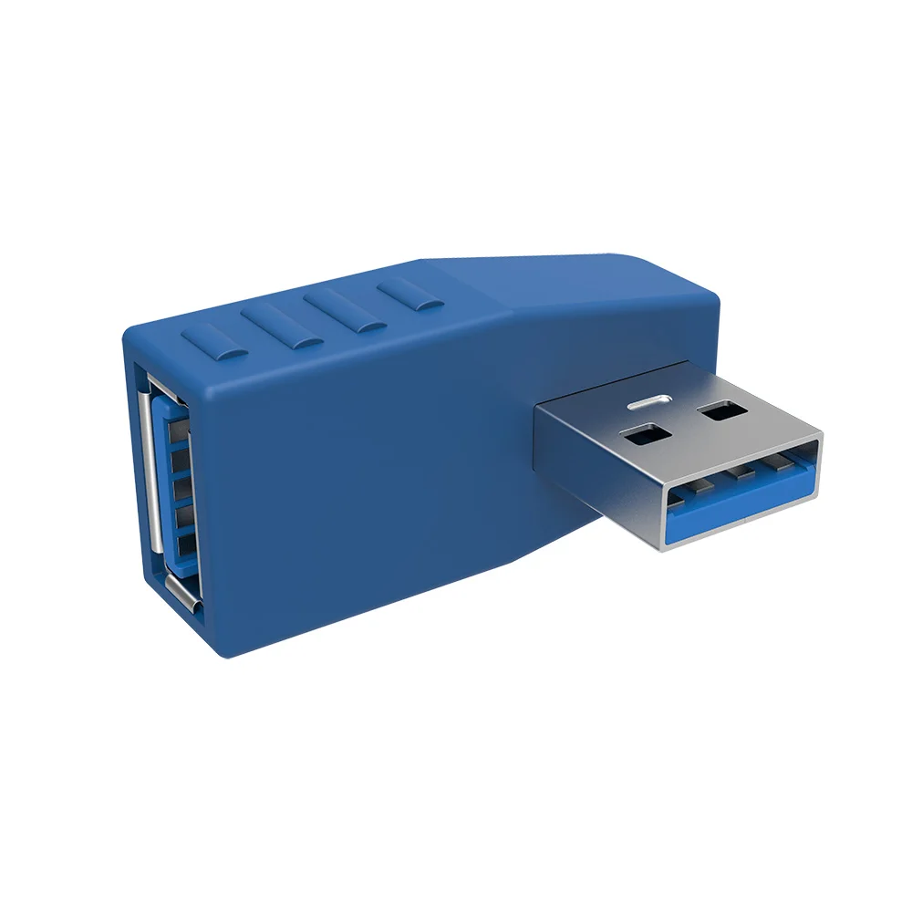 90 градусов USB 3,0 A папа-мама вертикальный левый правый вверх вниз угловой адаптер USB 3,0 M/F разъем для ноутбука ПК Компьютер синий