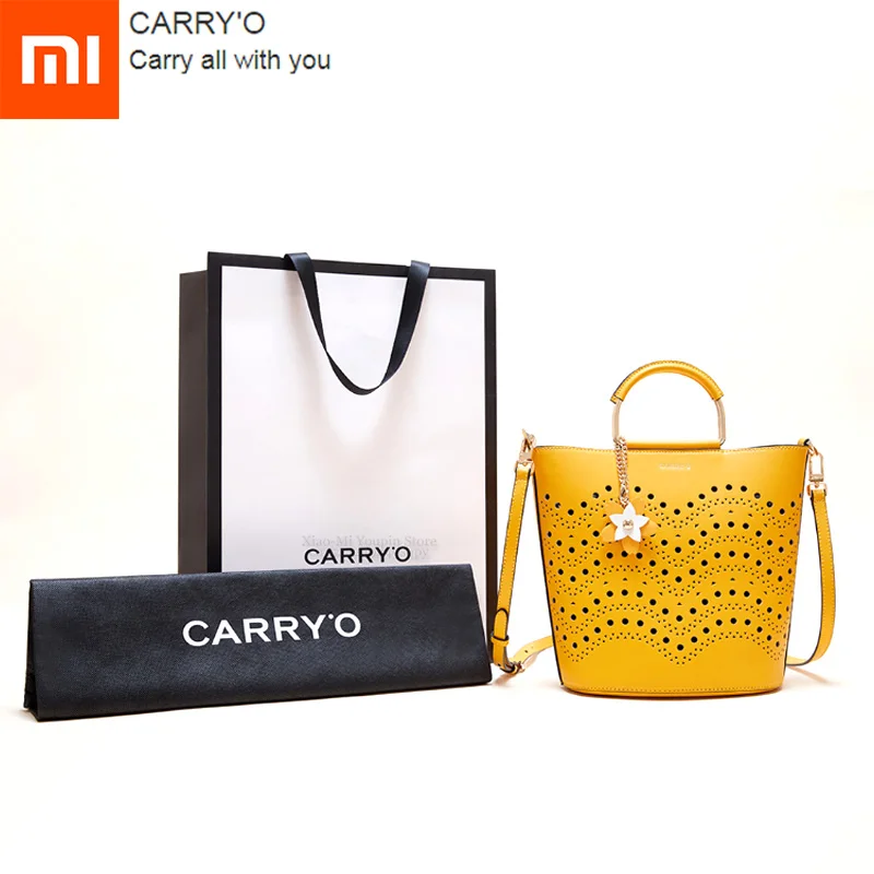 Xiaomi Mijia CARRY'O французский яловичный полый мешок двухслойная сумка из воловьей кожи модная сумка для диких дам многофункциональная посылка