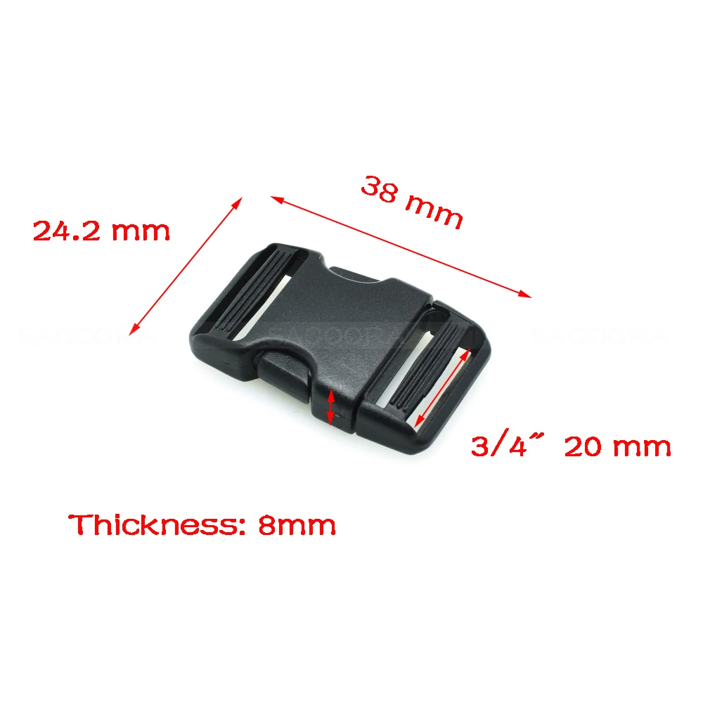 Застежка бокового выпуска на двойном ремне с регулировкой для тактического рюкзака и аксессуаров - 20 мм, 25 мм, 32 мм, 38 мм.