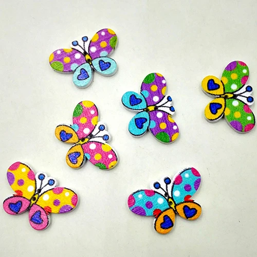 50 шт. игрушечный деревянный пирог бабочка пуговицы кошки пошив скрапбукинга