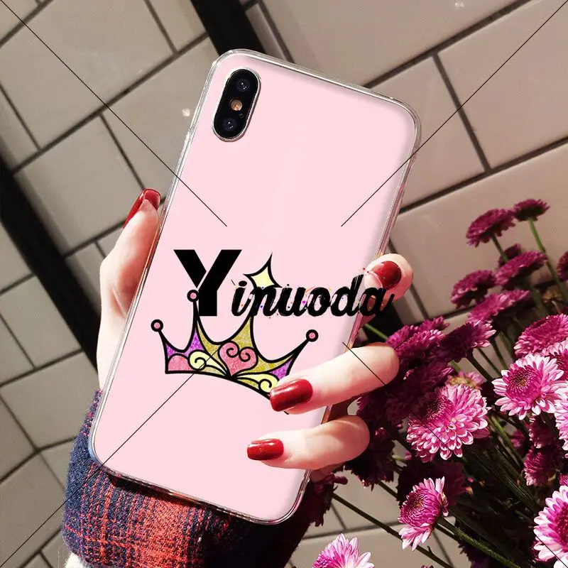 Yinuoda Принцесса Корона Новинка чехол для телефона Fundas Apple iPhone 8 7 6 6S Plus X XS MAX 5 5S SE XR