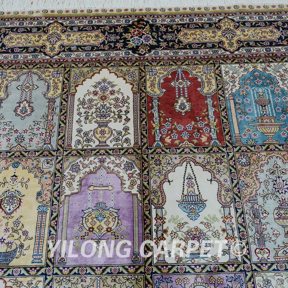 Традиционный турецкий ковер Yilong 4 'x 6' садовый выгодный античный Шелковый
