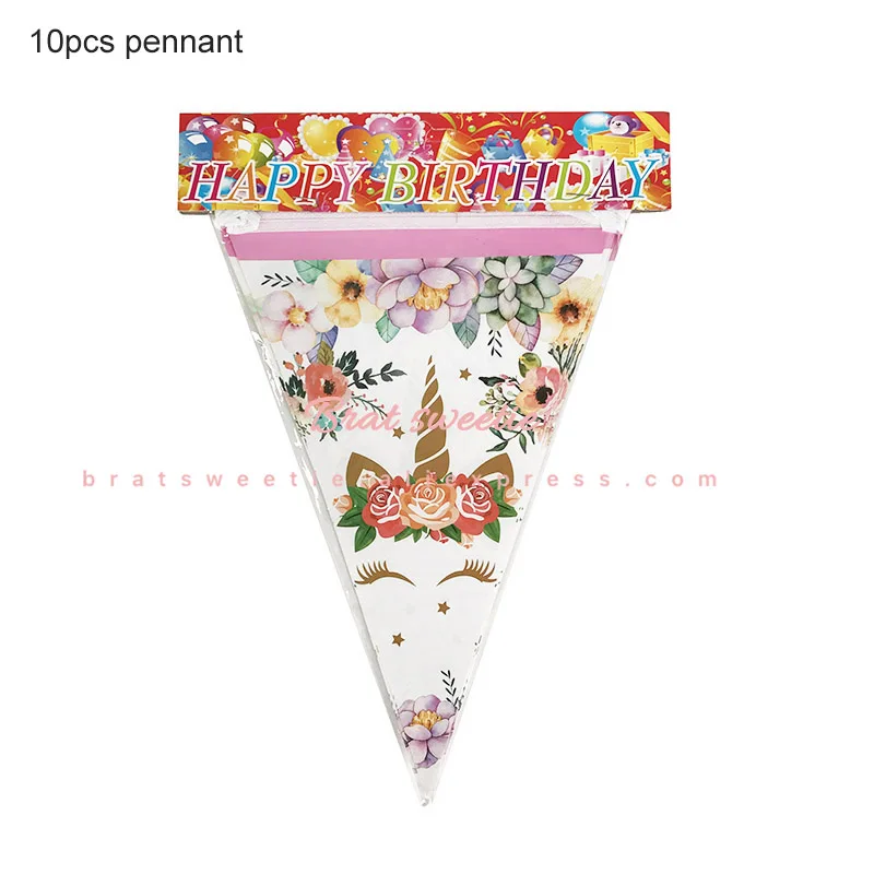 B unicorn flagbanner 150 см розовая маленькая лошадка, фольгированные воздушные шары-единороги, животные, Гелиевый шар, единорог, с днем рождения, украшения, принадлежности, детские игрушки - Цвет: B unicorn flagbanner