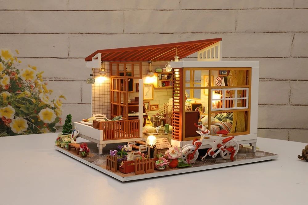 Кукольный дом ручной работы мебель Miniatura Diy кукольные домики миниатюрный кукольный домик деревянные игрушки для детей Взрослые подарок на день рождения