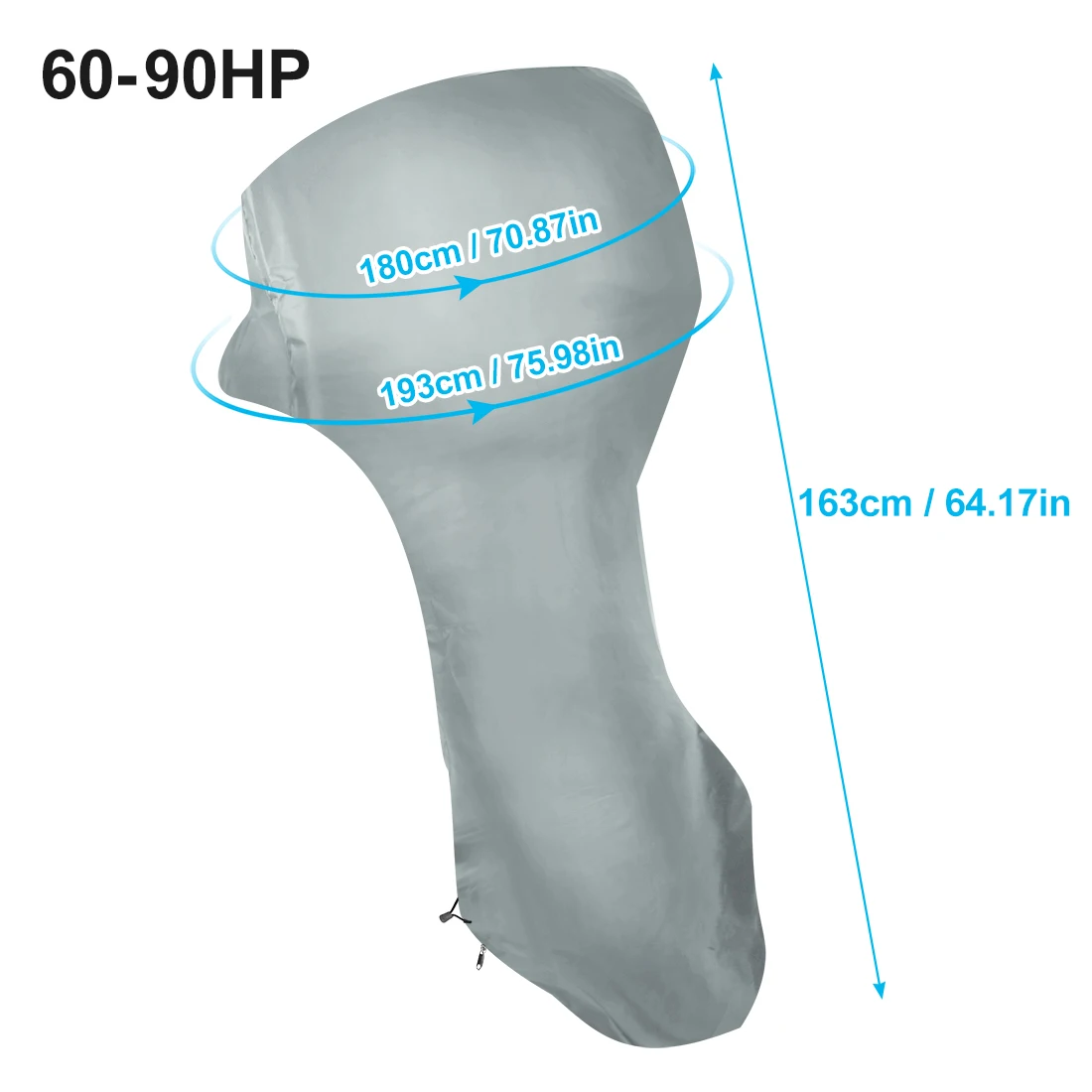 60-90HP Gray Uxcell 600D Оксфорд ткань ПВХ полный подвесной мотор крышка для лодочных моторов 30-225HP водонепроницаемый - Цвет: 60-90HP Gray