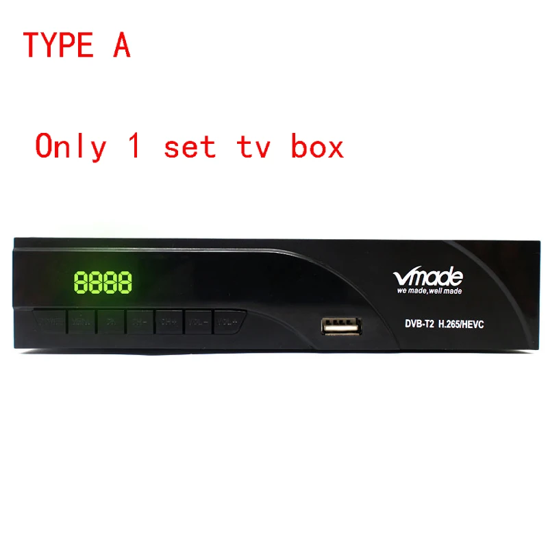 Новейший DVB-T2 цифровой приемник поддерживает FTA H.265/HEVC DVB-T H264 Dvb T2 для Германии, Нидерландов, Франции, Италии и т. д - Цвет: TYPE A