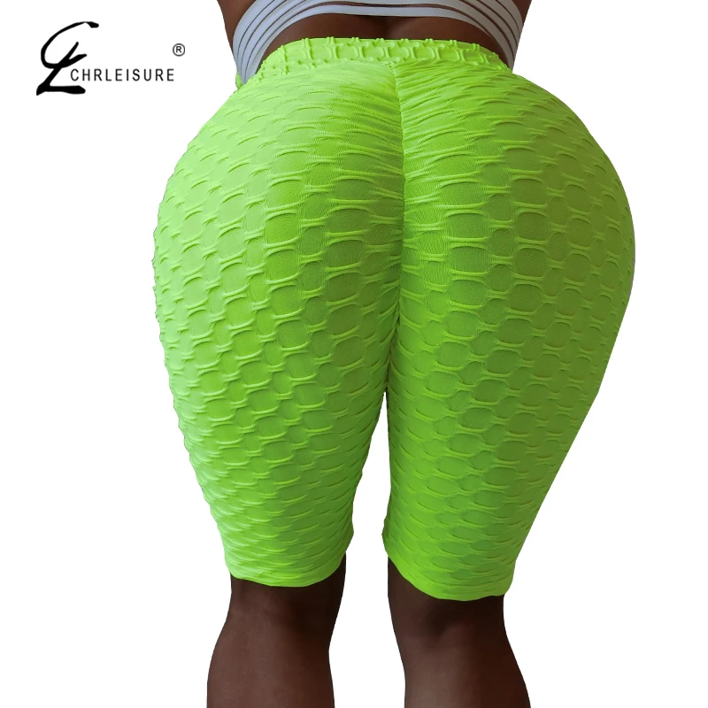 CHRLEISURE женские шорты с высокой талией сексуальные пуш ап для фитнеса летние новые
