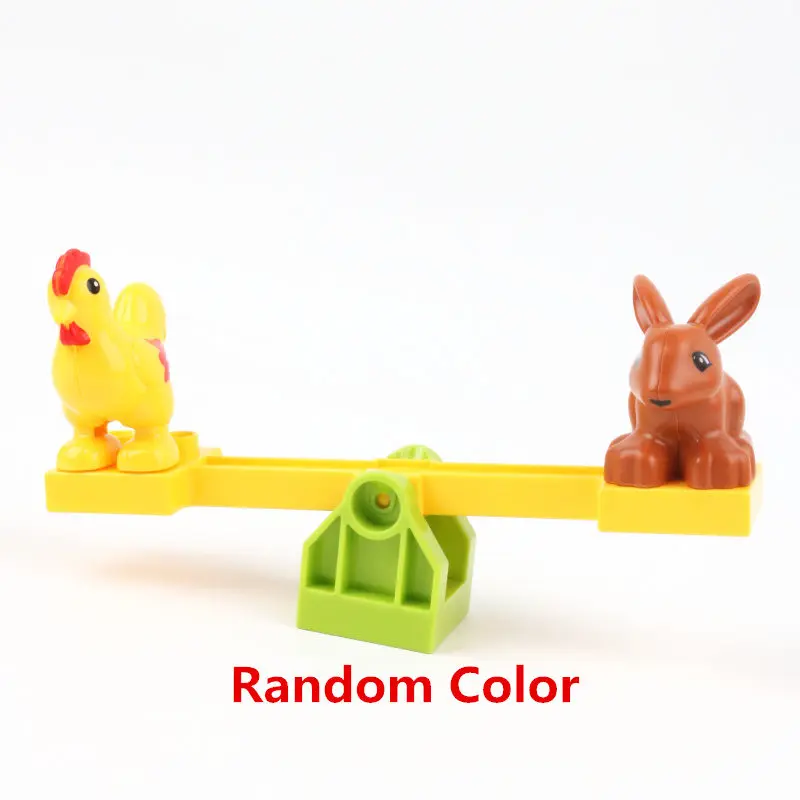 Duplo-diy-14 Крупные частицы Diy строительные блоки Doll домик для животных качели аксессуары совместимы с дублированные игрушки для Дети Детские подарки - Цвет: Duplo-diy-14