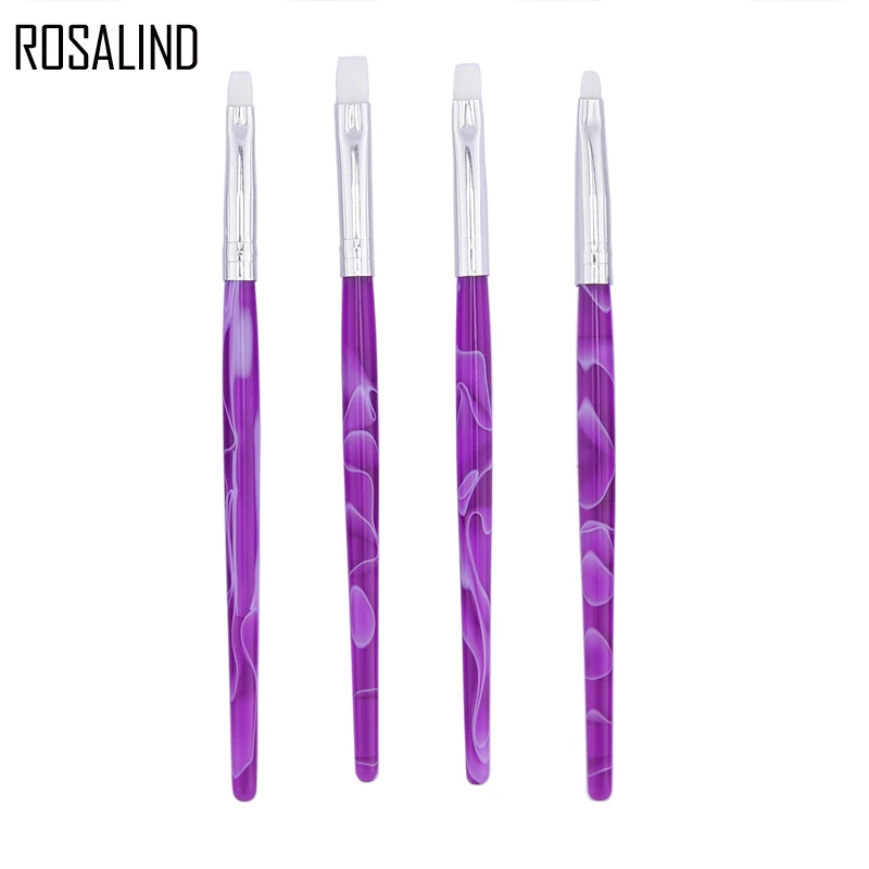 ROSALIND 4 шт./лот кисть для дизайна ногтей создания УФ-геля рисования ручка