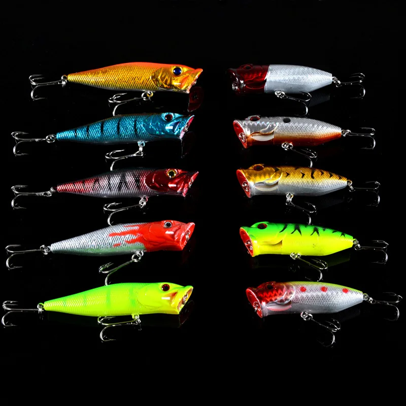 10 шт./лот набор приманок для рыбалки 2 модели цветов|fishing lure set|water popperlure set |