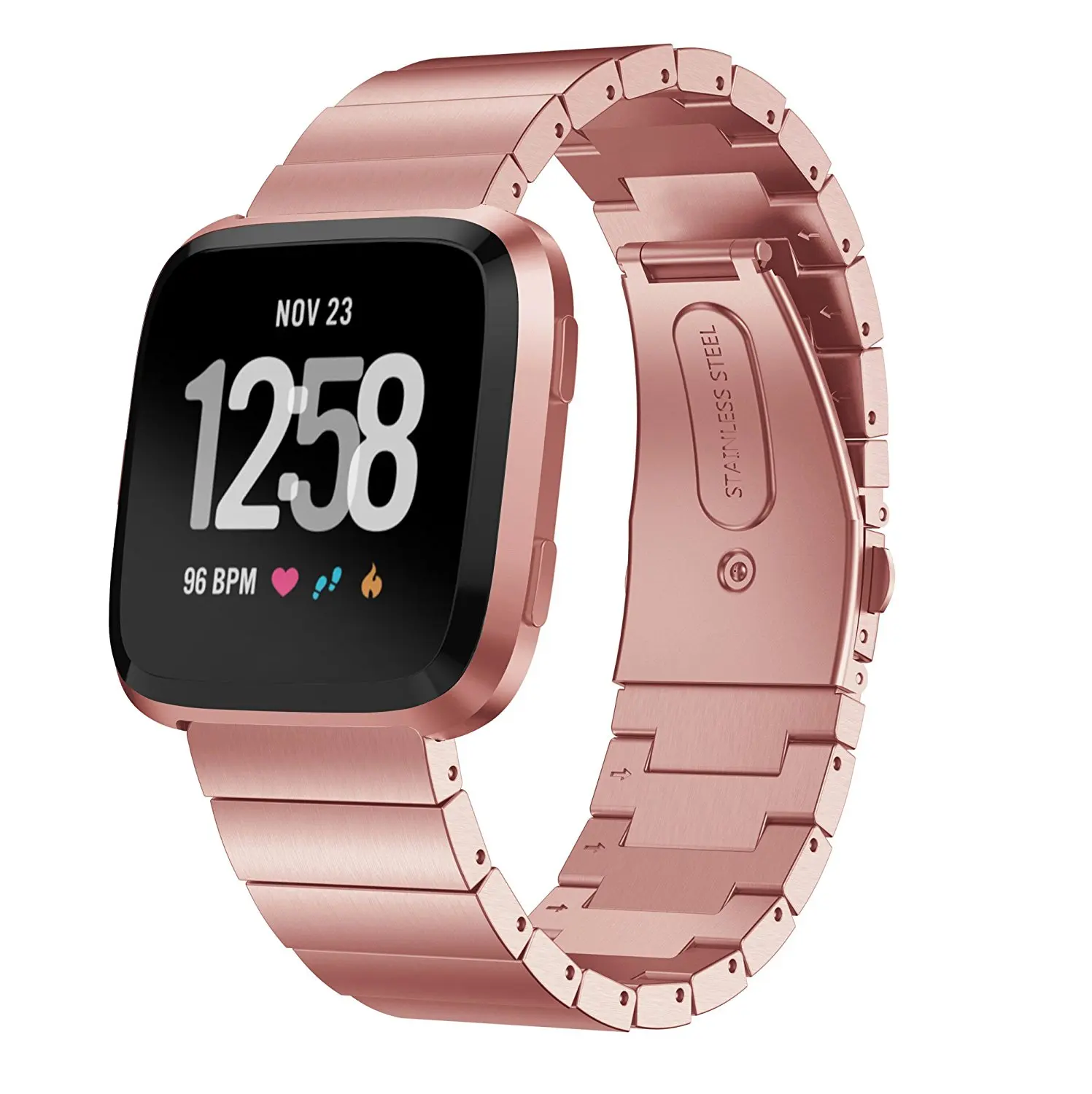 Для Fitbit versa ремешок s из нержавеющей стали для замены металлические браслеты