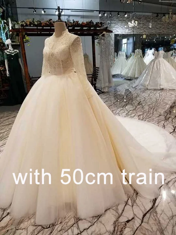 with 50cm train LSS028 простой кружевной темно-синий вечернее платье с бисером с длинным рукавом застежка-молния назад последнее вечернее платье для матерей невест - Цвет: with 50cm train