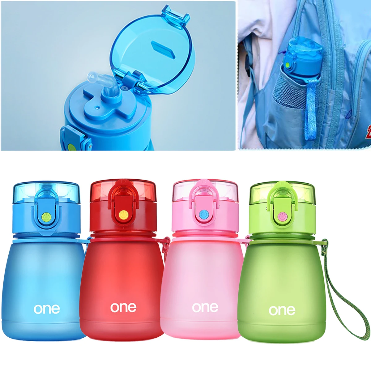 

Baby Children Outdoor Sports Portable Straw Water Bottle Plastic Cup Kettle