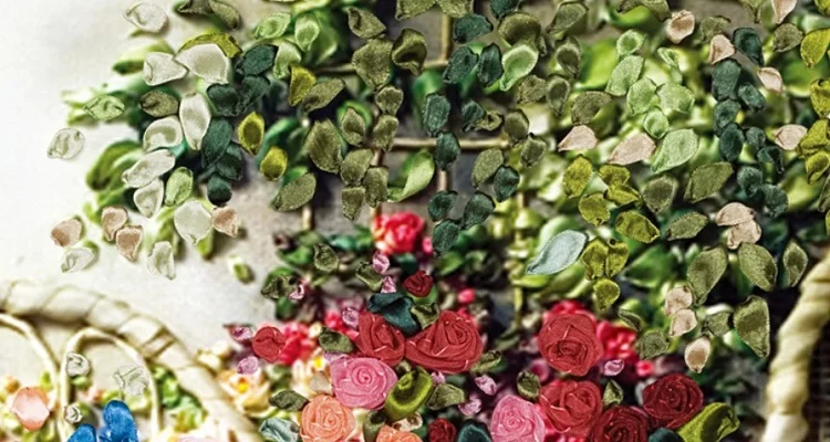 Новое поступление: наборы необработанных лент с цветочной вышивкой для