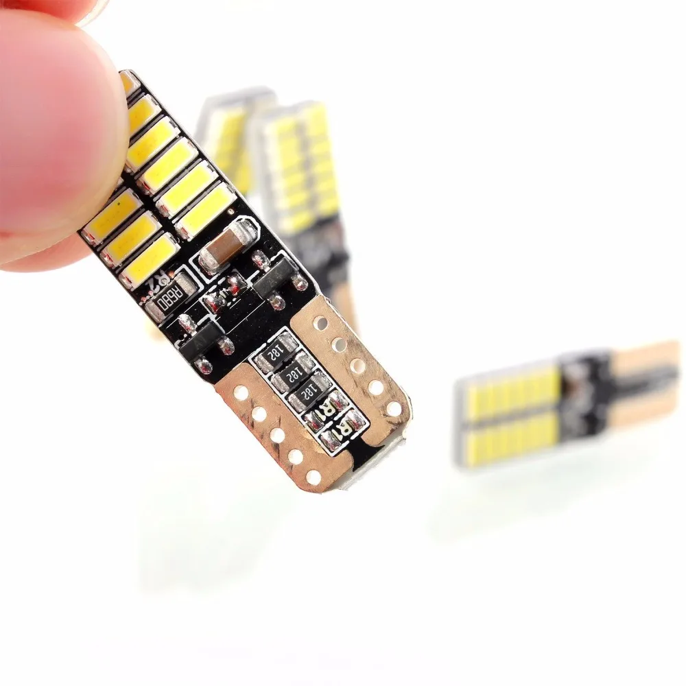 10 шт. T10 W5W 168 светодиодный Canbus без erreur 4014 24 SMD 5 Вт voiture уход за кожей лица avant Marqueur de