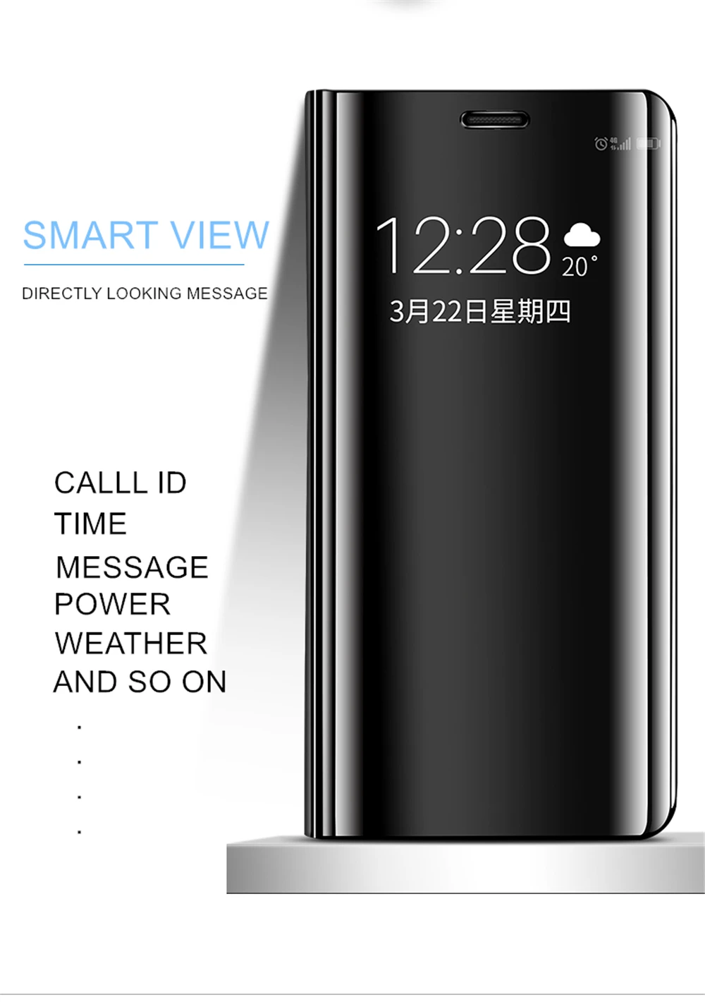 Умный зеркальный чехол для Huawei P8 Lite 2017 P9 P10 P20 P30 PRO P Smart PLUS MATE 20X10 флип