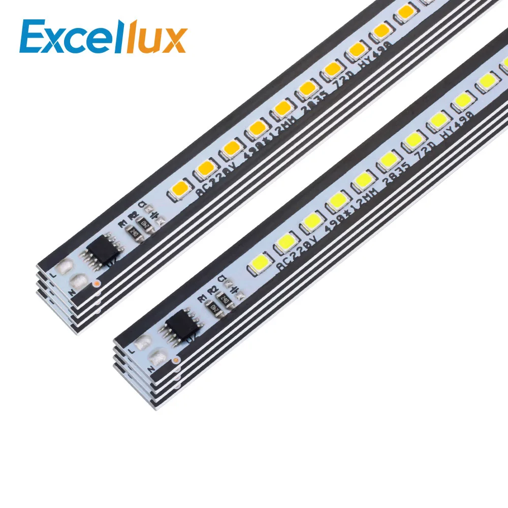 50 шт. светодиодный светильник 220 В 2835 SMD 72 s Шкаф для кухни подсветка высокой
