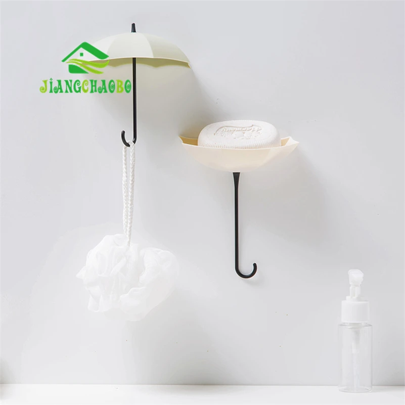 JiangChaoBo 3 шт./партия, милый зонт, небольшой крючок, без гвоздей, дверной держатель для ключей, кухня, ванная комната, декоративный клей, крюк