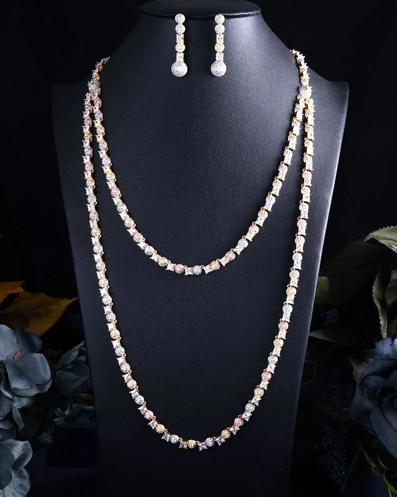 Эксклюзивные свадебные ювелирные наборы jankelly с длинной цепочкой и кубическим