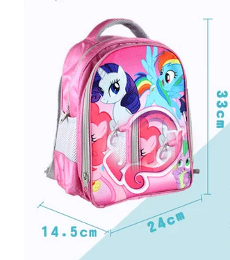 

13 Inch Customized Your Image logo Name Children School Bags For Girls Cartoon School Backpack Pink Kindergarten Bag