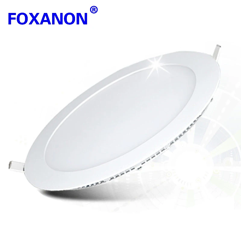 

Foxanon Brand LED Panel Light 85-265V 3W 6W 9W 12W 15W 18W Led Ceiling Recessed Grid Downlight Ultra thin Lamp 2835 SMD Lighting