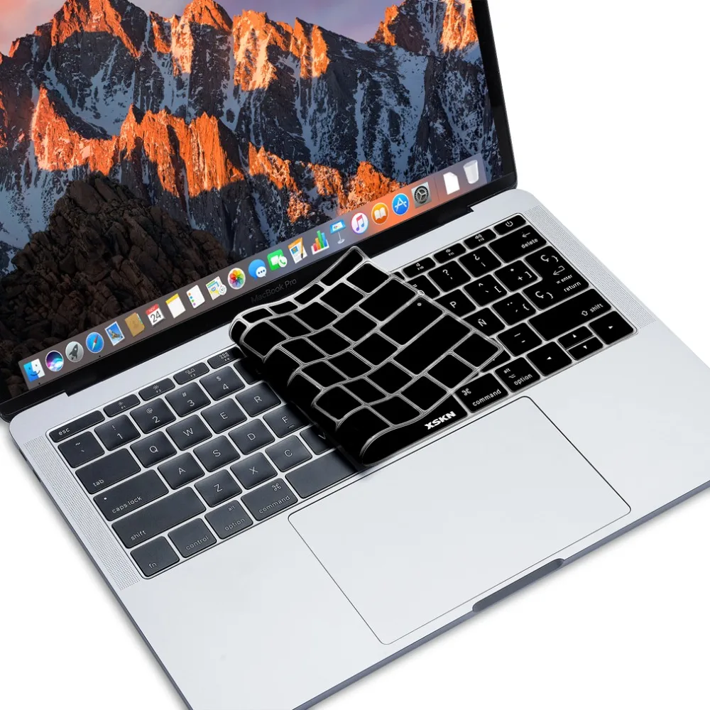 Чехол с испанской клавиатурой XSKN для нового Macbook Pro 13 A1708 (Плоская Клавиша без