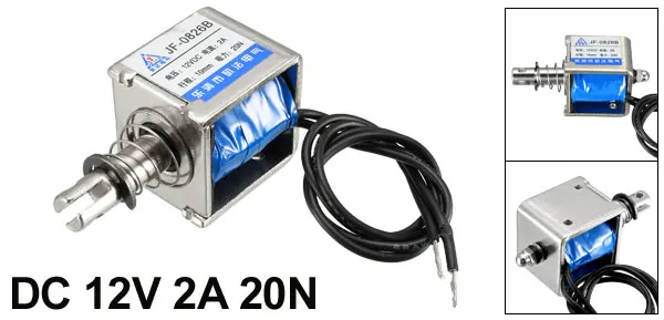 Uxcell DC 12 V/24 V Электромагнит 400mA 2A 20/25N 10 мм тестовая Тип открытая рамка прямолинейного движения с хорошим качеством, электромагнит 1 шт