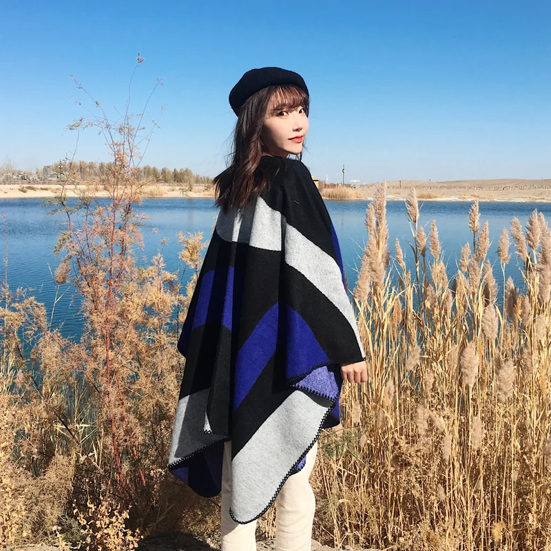 Женские шарфы зимний теплый летний плащ пальто толстый универсальный большой