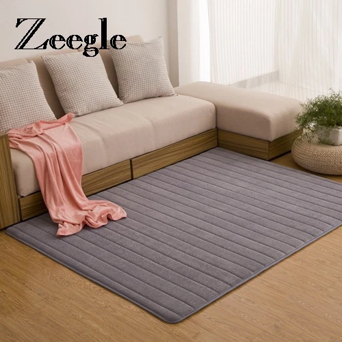 Мягкий ковер Zeegle из губки с эффектом памяти для гостиной нескользящий ванной и