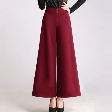 

Fashion Plus Size Women Loose Summer Vintage High Waist Wide Leg OL Career Pants