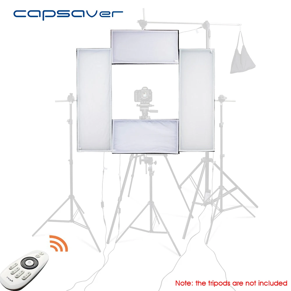 Светодиодный светильник capsaver для фотосъемки 4 в 1 с регулируемой яркостью 100 Вт 5500K