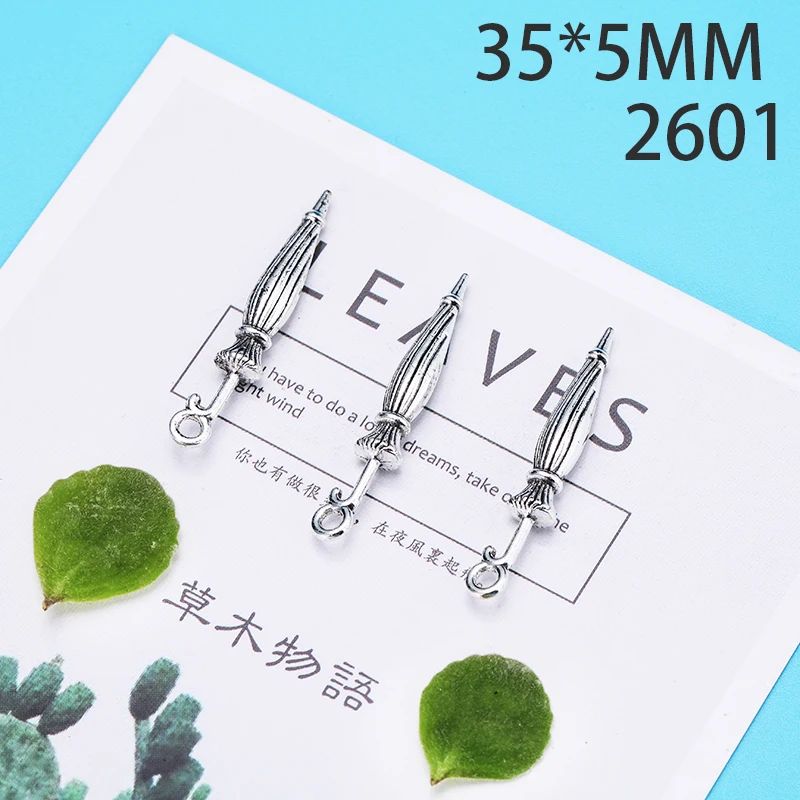 35*5mm 10pcs Umbrella Alloy Pendant For Diy Jewelry Making 2 Colors Antique Silver Bronze No.2601 | Украшения и аксессуары