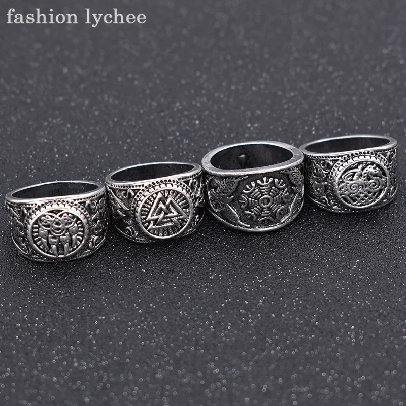 Мужское кольцо с компасом и медвежьими лапами lychee винтажное ювелирное изделие