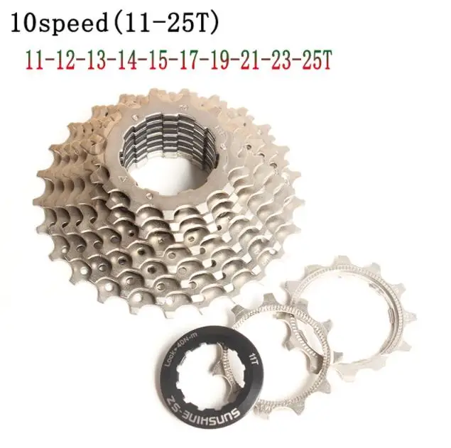SUNSHINE-SZ дорожный велосипед 10 s кассета 11-25 T трещотка велосипедная Запчасти 10 s 20 10 скоростной маховик для Запчасти 5600 5700 105 K7 конкурента