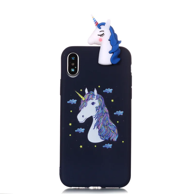 Style 6 Чехол FLYKYLIN для iPhone 11 Pro Max 5, 5S, SE, XS, XR, X, 6 S, 6 S, 7 Plus, 8 Plus, чехол на Единорог, мягкий ТПУ, силикон, 3D, куклы, игрушки, телефон, чехол - Цвет: Style 6