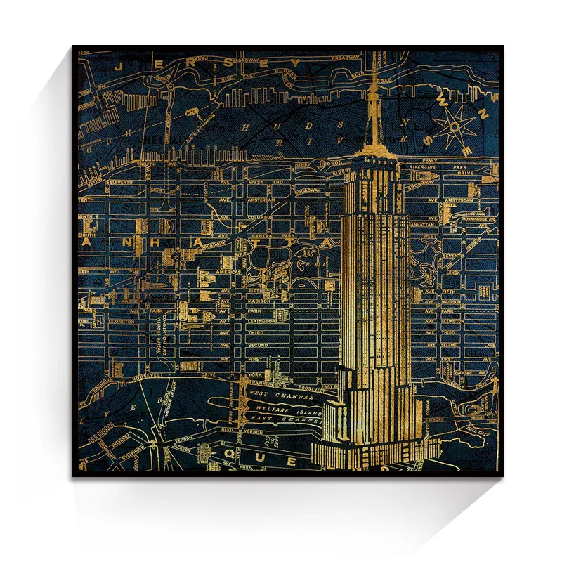 Прямая поставка здание городской ландшафт стиль планшетов украшение для дома