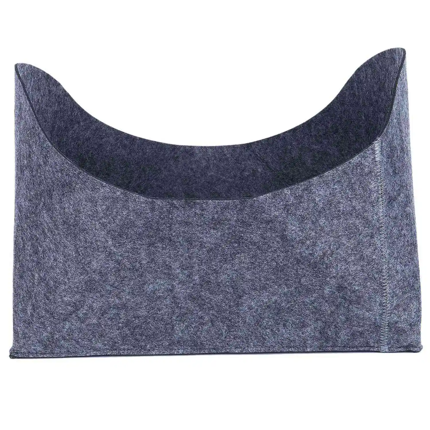 2 pieces felt basket for firewood oval shape with two handles anthracite 39 x 22 27.5 cmd | Дом и сад