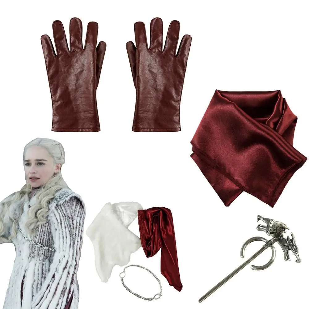 CostumeBuy Игра престолов Сезон 8 Дейенерис Таргариен костюм Дракон матери зимнее платье для женщин средневековый костюм L920