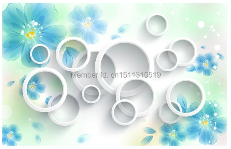 Free shipping custom 3D large murals simple flower television sofa bedroom wall wallpaper stereo | Обустройство дома