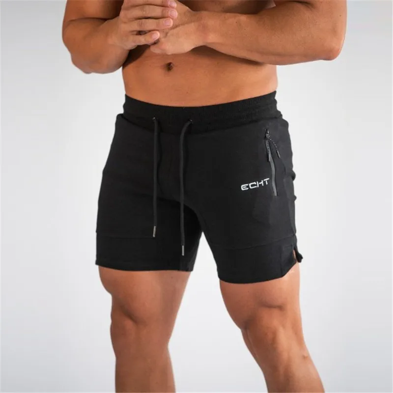 High Quality Brand New Men Casual Shorts white Straight Shorts Male Fitness Fashion Bodybuilding Shorts Brand Trend Menswear2019