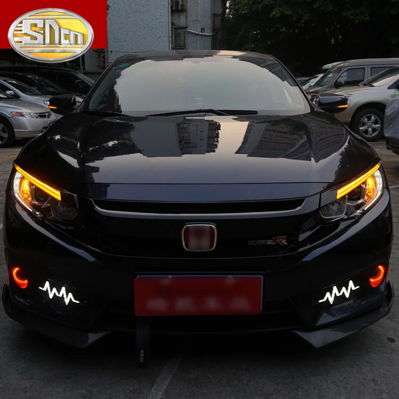 Светодиодный ДХО-светильник для Honda Civic 2016 2017 2018 дневный ходовой светильник