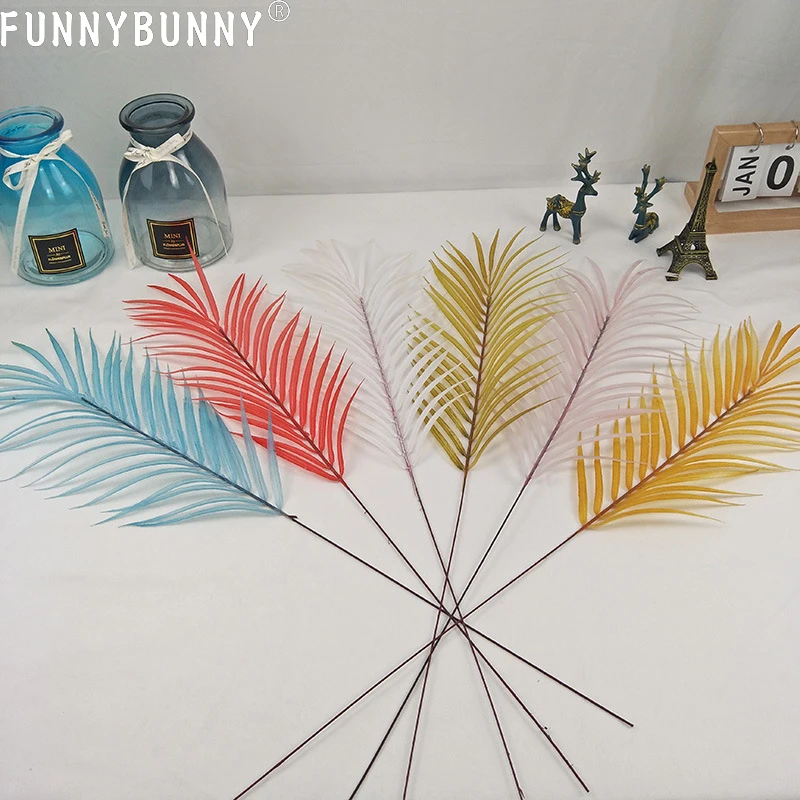 FUNNYBUNNY Моделирование искусственных цветов мягкие пластиковые железные листья