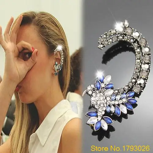 1 шт. женские разноцветные Серьги с кристаллами со льдом колибри Ethic | Украшения и